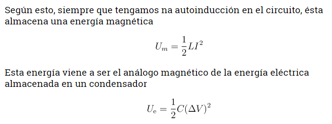 Formula de la energía magnética 2